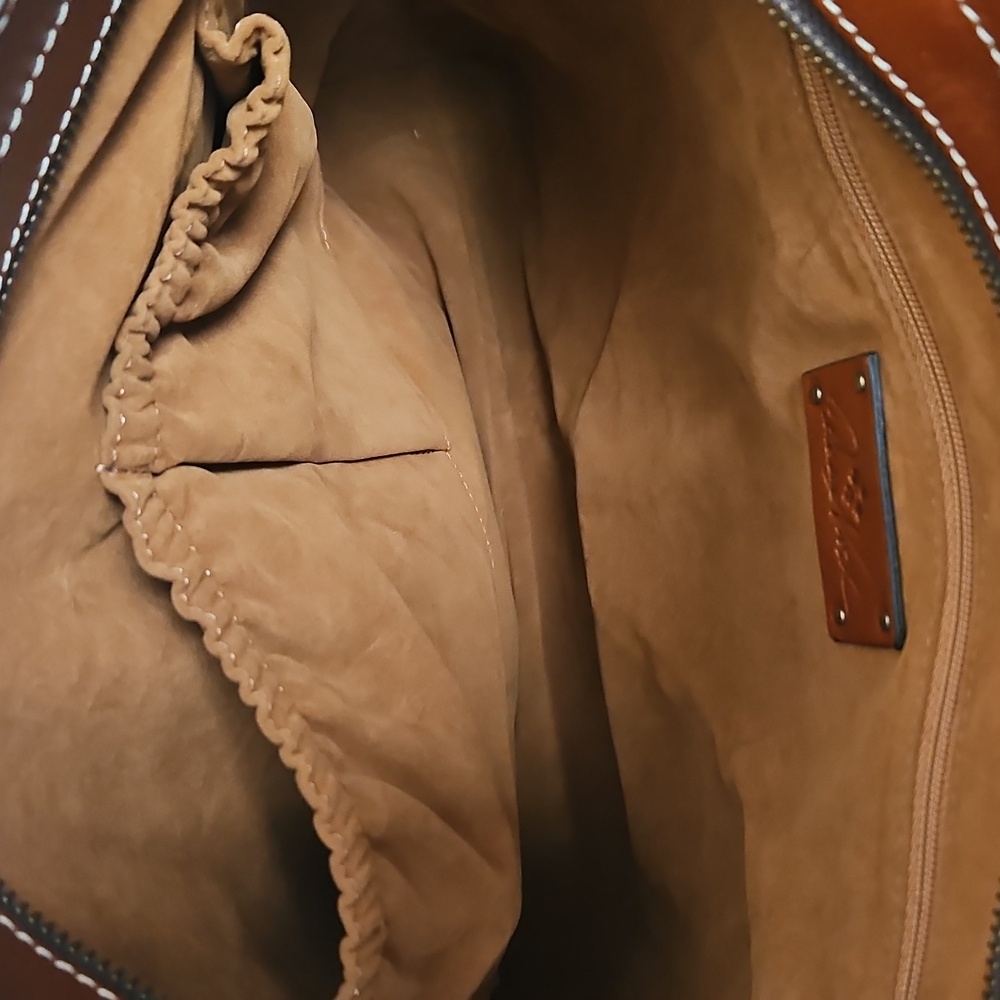 NWT Patricia Nash Brown Leather Viana Tanned Tote Bag Purse - Picture 11 of 15